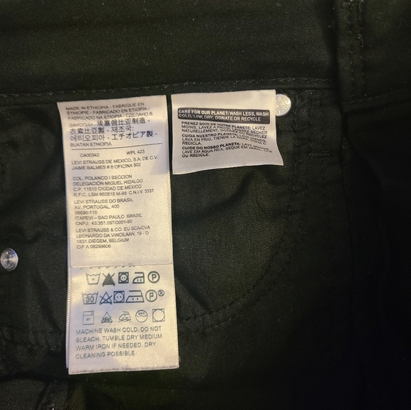 721 Black Levi High Rise Skinny Jeans - Picture 5 of 5